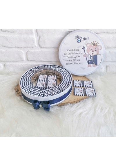 Angel Gift Chocalate İsme Özel Ayıcıklı Sünnet Hatırası Hediyelik Erkek Bebek Çikolatası Çok Renkli 100 Adet