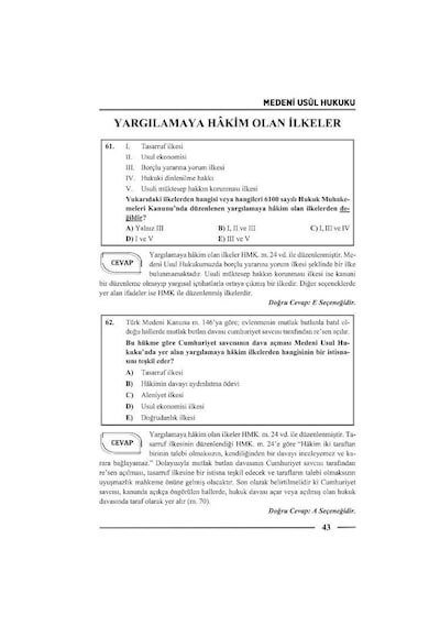 Hakimlik Medeni Usul Hukuku Soru Bankası 22. Baskı Monopol Yayınları