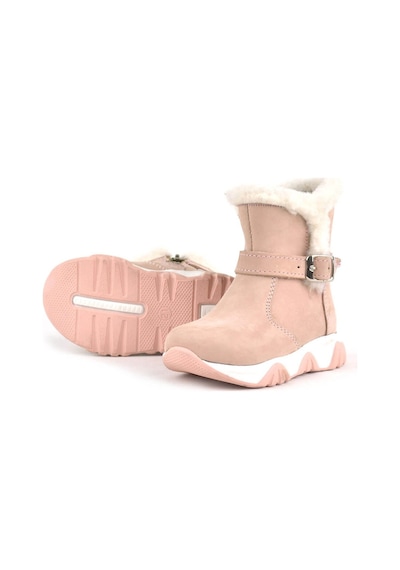 Hakiki Deri Pudra Pembe Bebek Bot Pudra