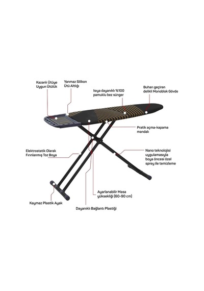 Harbinger Mm142 İnovaboard Yeni Model Ütü Masası Çok Renkli