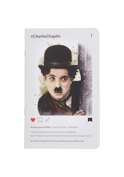 Charlie Chaplin Bookstagram Defter Çok Renkli