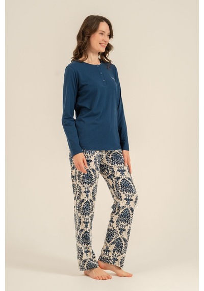 Pierre Cardin Kadın Lacivert Düğmeli Yaka Uzun Kol Pijama Takım Pc9285-s-v1 Pc9285-s-v1 Pierre Cardin Kadın Lacivert Düğmeli Yaka Uzun Kol Pijama Takım Pc9285-s-v1 Pc9285-s-v1