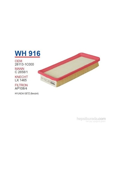 Wunder Hyundaı Getz Hava Filtresi Oemno:28113 1c000