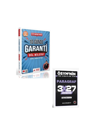 2027 Paraf Akademi 2027 Yks Tyt Kpss Msü Dil Bilgisi Türkçe Doktorunuz 10 Günde Garanti Video Ders Kitabı +evp Akademi Paragraf