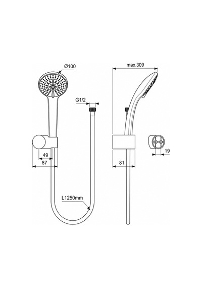 Ideal Idealrain Evo El Duş Seti-krom
