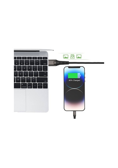 Micflip Type-c To Lightning Data Ve Şarj Kablosu Siyah