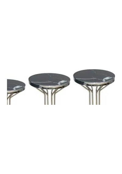 Zigon Bufalo Brc Model 1012 Siyah Mermer Temper cam GÜMÜŞ Renk Kaplama Metal Ayak El Yapım