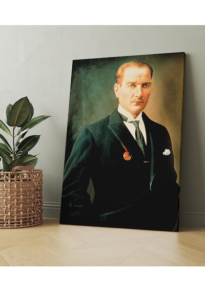 Mustafa Kemal Atatürk Portre Kanvas Tablo  (8 Farklı Ölçü) 50 x 35