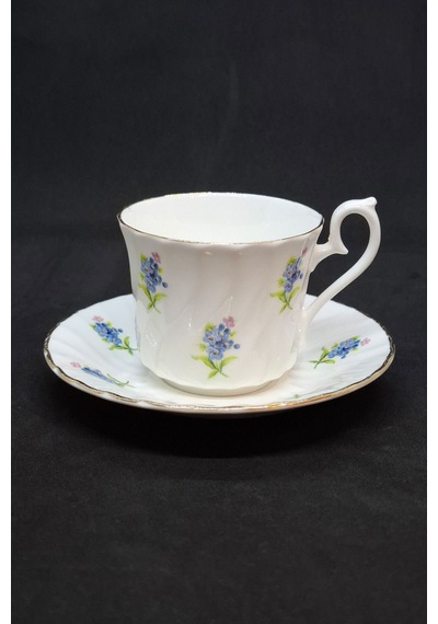 Delfesta Fine Bone China Mavi Duble Kahve Fincanı 130 Ml Beyaz