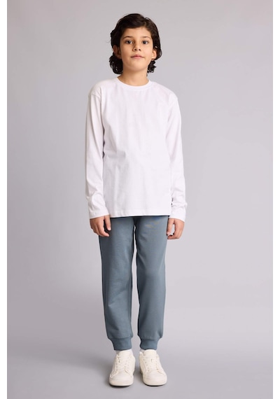 Defacto Regular Fıt Sweatshirt Kumaşı Pantolon Erkek Çocuk G0866a826spgr314 Gri-gr314