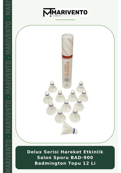 Delux Serisi Hareket Etkinlik Salon Sporu Bad-900 Badmington Topu 12 Li