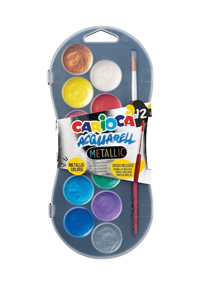 Carioca 12'li Metalik Sulu Boya 30mm Renkli