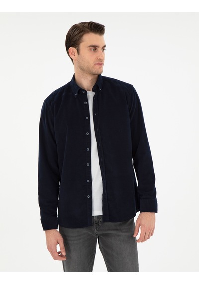 Pierre Cardin Erkek Lacivert Gömlek Desenli 50292347-vr033 Lacivert