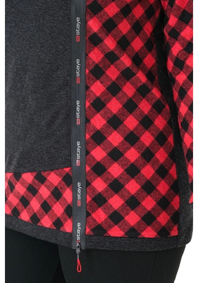 Lady Majestic Kadın Büyük Beden Sweatshirt Kırmızı