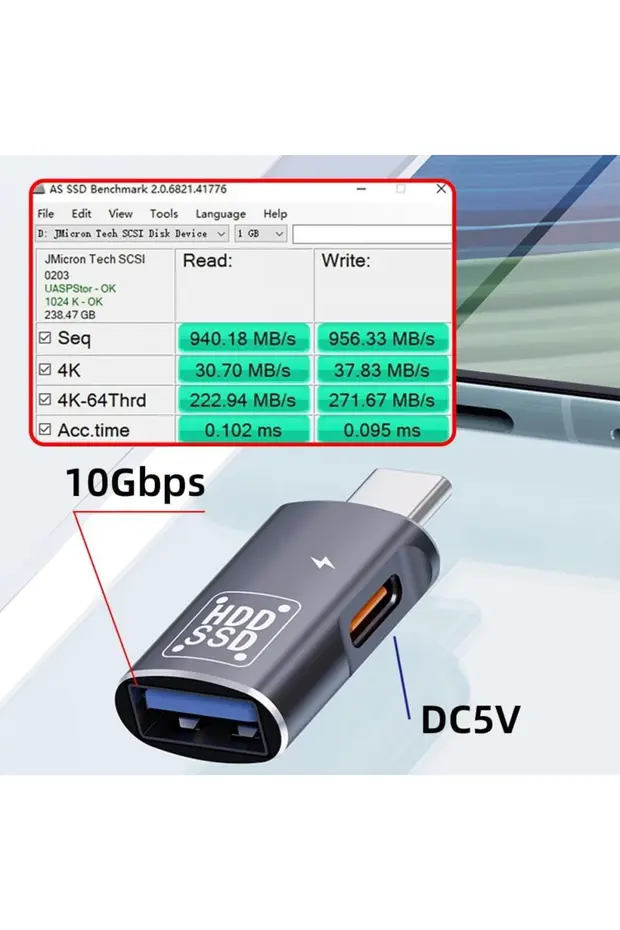 Type-c 10 Gbit/s Usb-c Tip C-usb 3.0 Soket Otg & Dc 5 V Güç Dönüştürücü Tablet Telefon İçin Tak Çalıştır