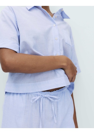 Marks & Spencer Pamuklu Pijama Altı T37001845P Mavi