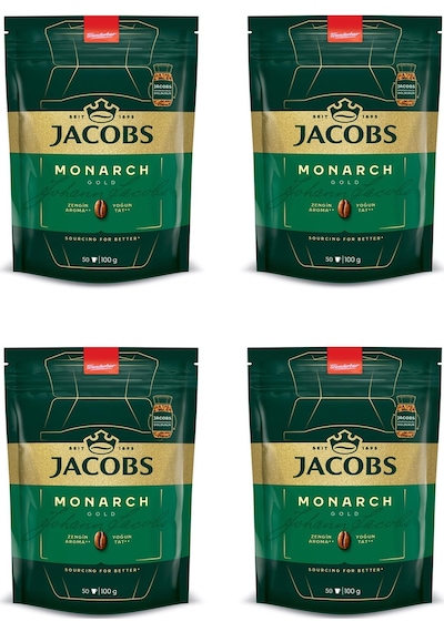 Jacobs Monarch Gold Ekonomik Paket 100 Gr X 4 Adet Çözünebilir