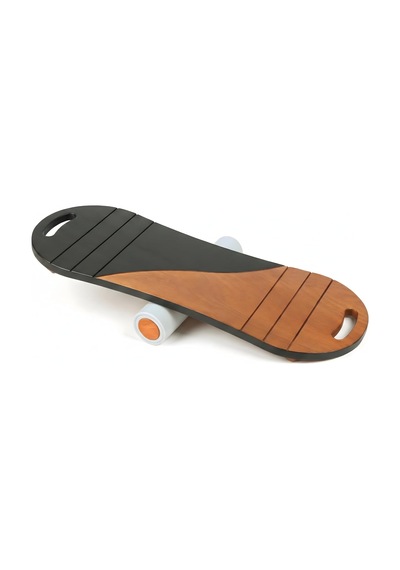 Siyah/kahve Denge Tahtası Balance Roller Board Çift Fonksiyonlu Sörf Eğitim Tahtası Kaykay Eğitim Tahtası 73 X 28 Çok Renkli