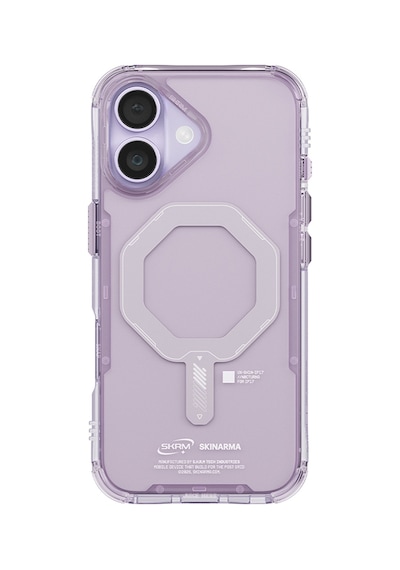 Apple Uyumlu iPhone 17 Kılıf M-safe Şarj Özellikli Şeffaf Airbag Saido Mag-charge Kapak Lila Lila