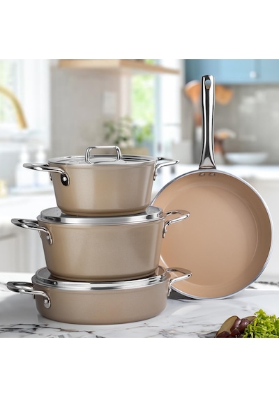 Aryıldız Neo-ceramic 7 Parça Tencere Seti Bej Ar256183
