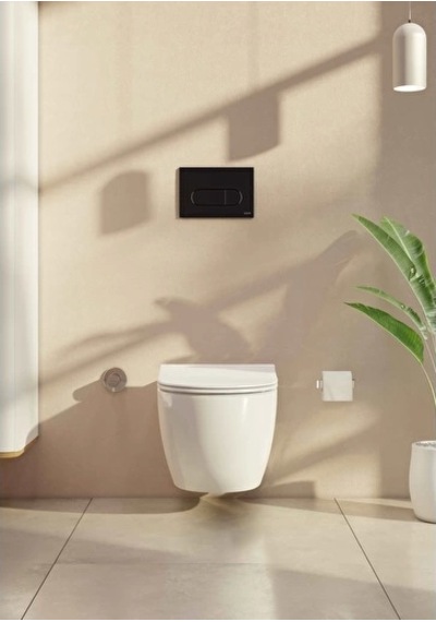 VitrA Root Round 740-2250 Kumanda Paneli, Parlak Siyah Siyah
