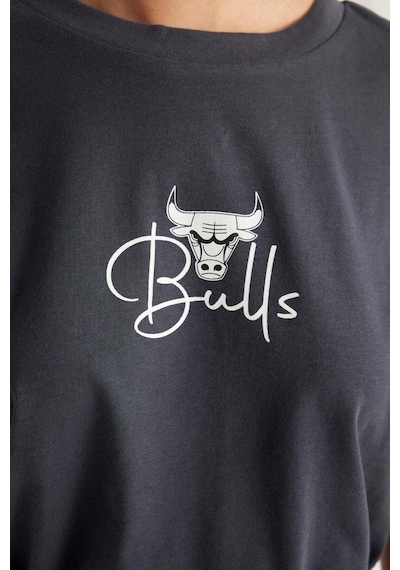 DeFactoFit NBA Chicago Bulls Bisiklet Yaka Kısa Kollu Tişört C6311AX24HSAR231