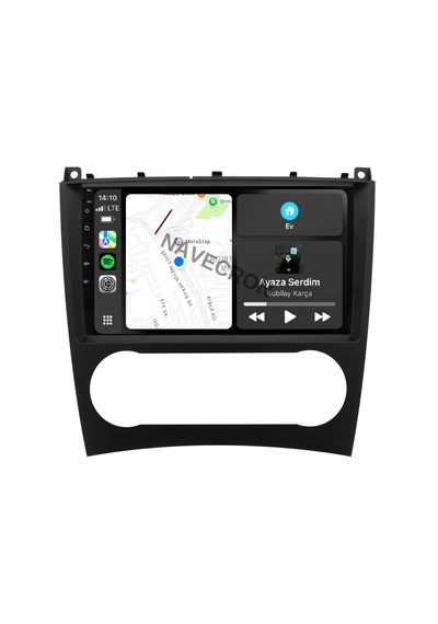 Mercedes C Seri W203 2004-07 9 Uyumlu Androıd Multimedya Gerçek 2/32 Kablosuz Carplay Geri Görüş Kameralı 9"