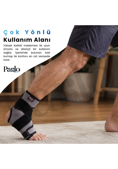 Basit 8 Bandajlı Ayak Bilekliği 2'li Set Ayarlanabilir Neopren Ayak Bileği Desteği