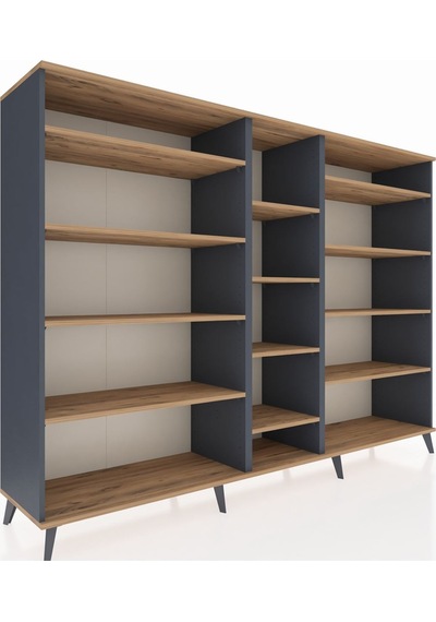 Hyperion Dolap 11 Raflı 220x44x163 Antrasit-çam Atlas Çam - Antrasit Hyperion Dolap 11 Raflı 220x44x163 Antrasit-çam Atlas Çam - Antrasit