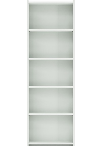 Kts2 Modern Kitaplık / 5 Raflı - 60x180 Cm - Beyaz
