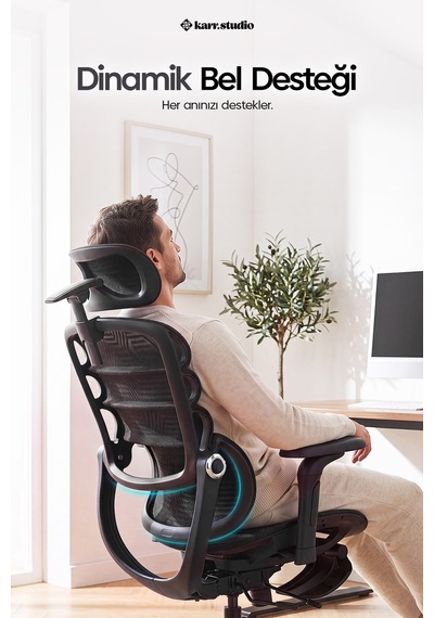 Rosso Ergonomik Çalışma Koltuğu - Siyah