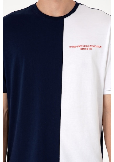 U.S. Polo Assn. Erkek Comfort Fit Bisiklet Yaka Lacivert Tişört 50306903-VR033