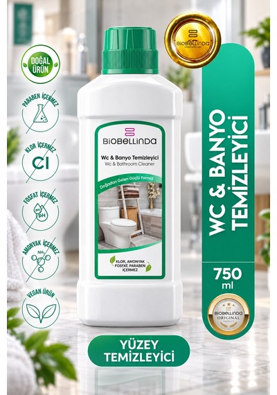 Wc & Banyo Temizleyici Konsantre Güçlü Formül Klozet Lavabo Duş Küvet Ve Fayans Temizliği 750 Ml Diğer