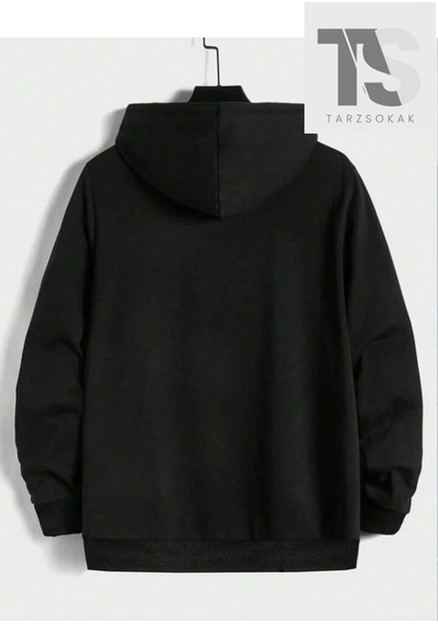 Adrift Star Desen Sweatshirt Fermuarlı Hırka Unisex Siyah