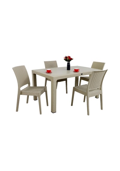 Mandella Elit Rattan 90x150 4 Kişilik Elit Sandalye Masa Takımı Çölbeji Diğer