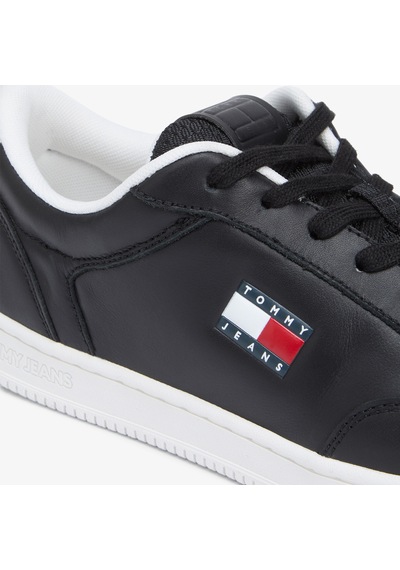 Tommy Hilfiger Cupsole Long Lace Leather Erkek Siyah Spor Ayakkabı Em0em01707 Siyah