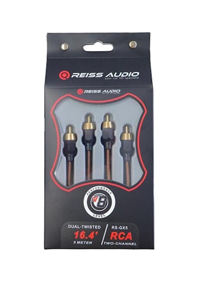 Reiss Audio Rs-gx5 Audio 5 Metre %100 Bakır Rca Kablo Alüminyum Yalıtım