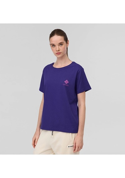 Columbia Csc Stacked Mini Gem Logo Kadın Kısa Kollu T-shirt Cs0316 Mor