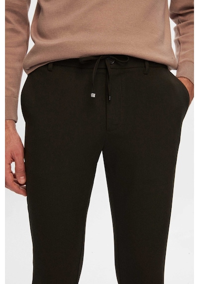 D's Damat Ds Damat Slim Fit Haki Beli Lastikli Bağcıklı Fermuarlı Likralı Rahat Jogger Pantolon 2HC03ORTJGR01 Haki