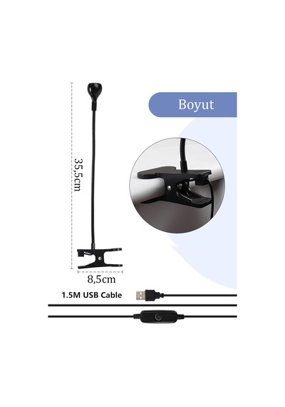 Tr Portatif Mandallı Mini Uv Led Lamba Manikür Tırnak Kurutucu Siyah 3w