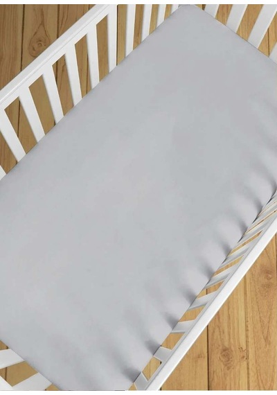 Premium Natürel Cotton 100x150 CM Lastiksiz Gri Çarşaf Bed Sheet For Baby