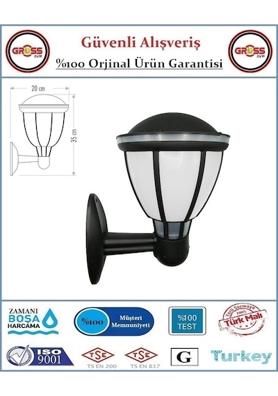 Cata Dış Mekan Bahçe Aydınlatma Armatürü - Duvar Tipi