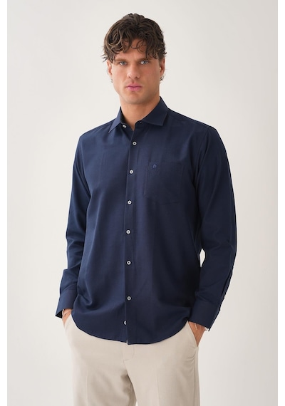 Erkek Slim Fit Gömlek Lacivert