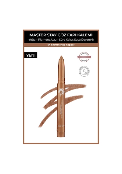 Alix Avien Suya Dayanıklı 11 Saat Kalıcı Yoğun Pigmentli Kremsi Göz Kalem Farı-master Stay 04 Shimmering Copper