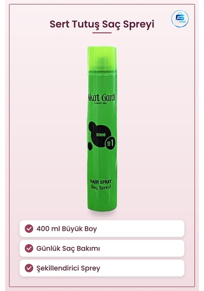 Saç Spreyi Büyük Yeşil 400 Ml Sert Tutuş Şekillendirici Kalıcı Fi