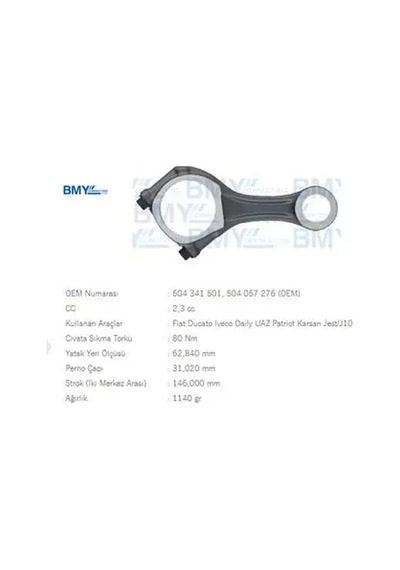 Piston Kolu Ducato-j10-jest-daily 2.3jtd 07-