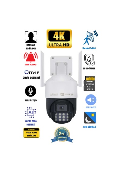4mp Renkli Gece Görüşlü Dış Mekan Dijital Zoom Kamera