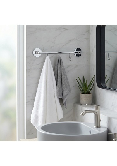Çelik Banyo Karaca Üçlü Banyo Askılık
