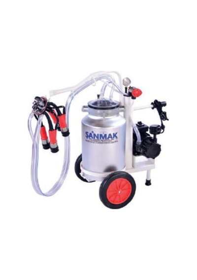 Mini Tek Sağım Süt Sağma Makinası Tek Güğüm - Alüminyum