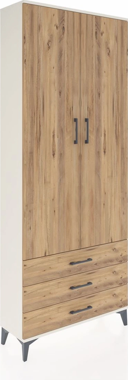 Arges Dolap 4 Raflı 3 Çekmeceli 2 Kapaklı 88x30x221 Aytaşı-çam Aytaşı